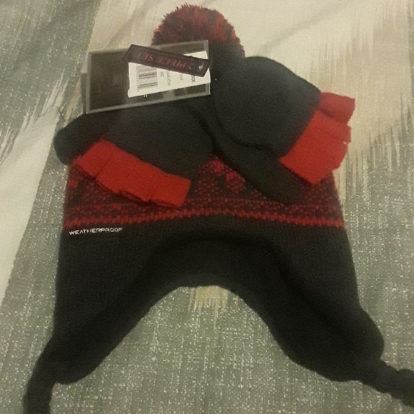 Kids size 8 hat and glove set - Picture 1 of 4